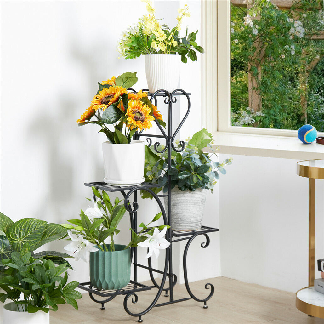 NEW UPGRADE Metal Plant Stand Flower Pot Display Shelf Storage Rack Home Garden