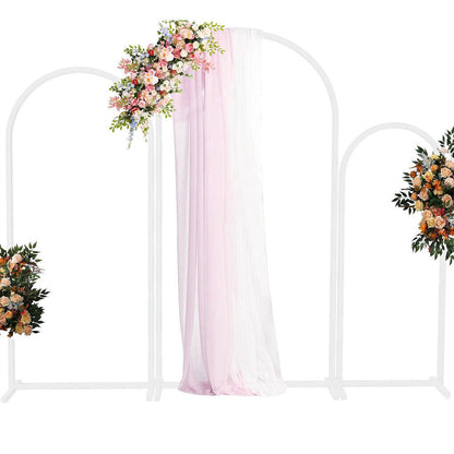 P&P 3X Wedding Arch Backdrop Stand White Metal Balloon Frame Garden Floral Arch Deco