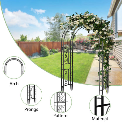 Rust-Proof Iron Arbor Stand for Garden Vines and Flowers
