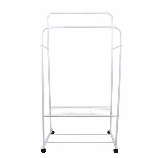 P&P Industrial Pipe Metal Clothes Rail Heavy Duty Garment Hanging Rack Shoe Shelives