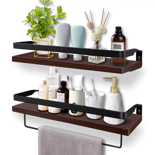 P&P 2PCS Industrial Vintage Chic Retro Wall Shelf Unit Storage Display Long Shelving