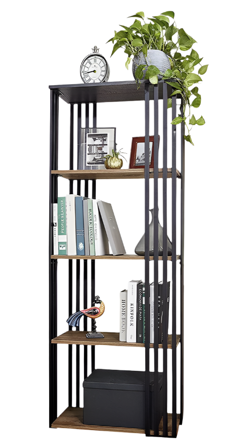 5-Tier Bookcase Shelf – Display Storage Organizer for Home and Office