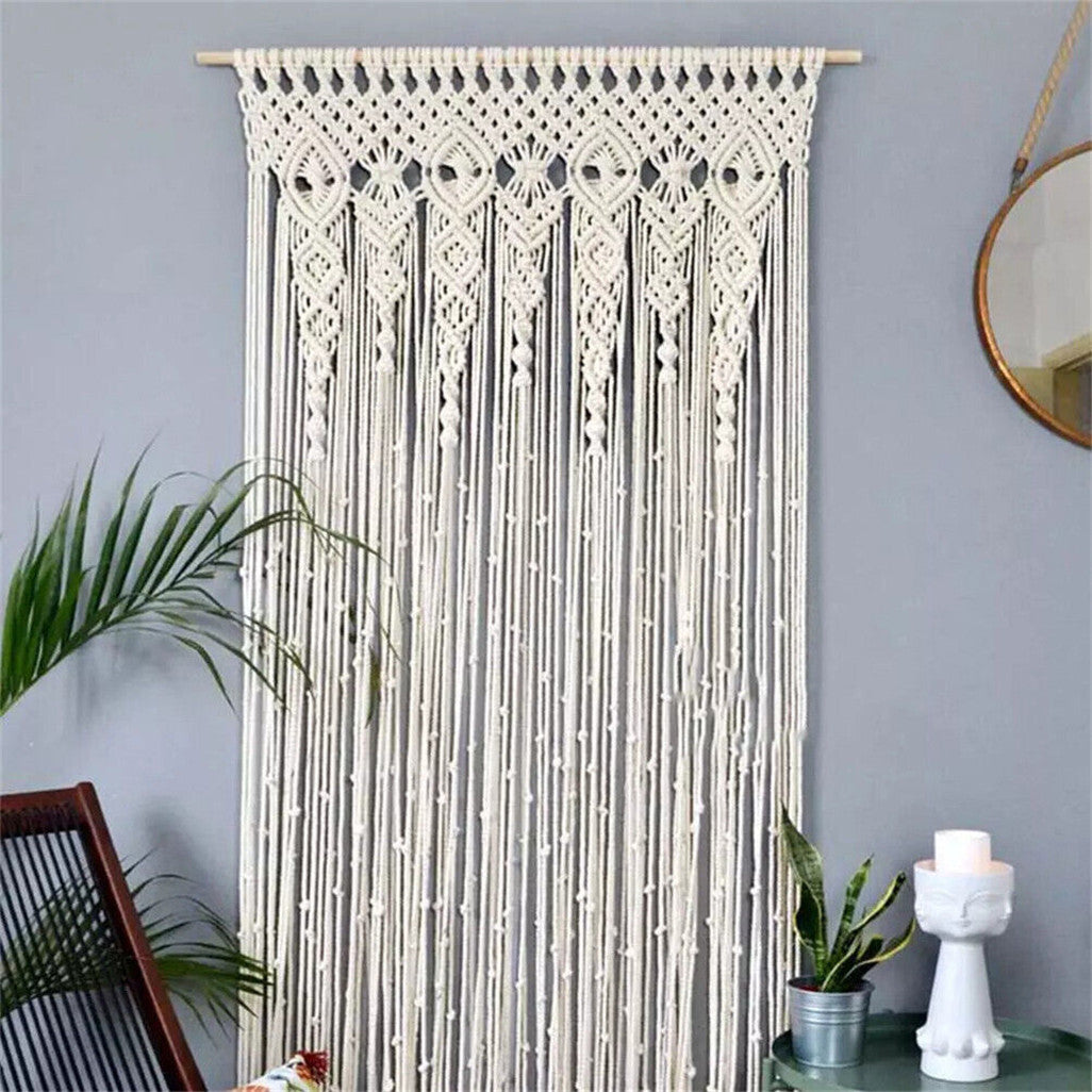 Large Macrame Door Curtain: Elegant Window Wall Hanging Tapestry for Wedding Backdrop decor