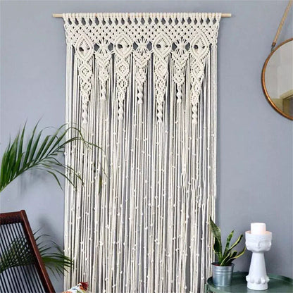 Large Macrame Door Curtain: Elegant Window Wall Hanging Tapestry for Wedding Backdrop decor