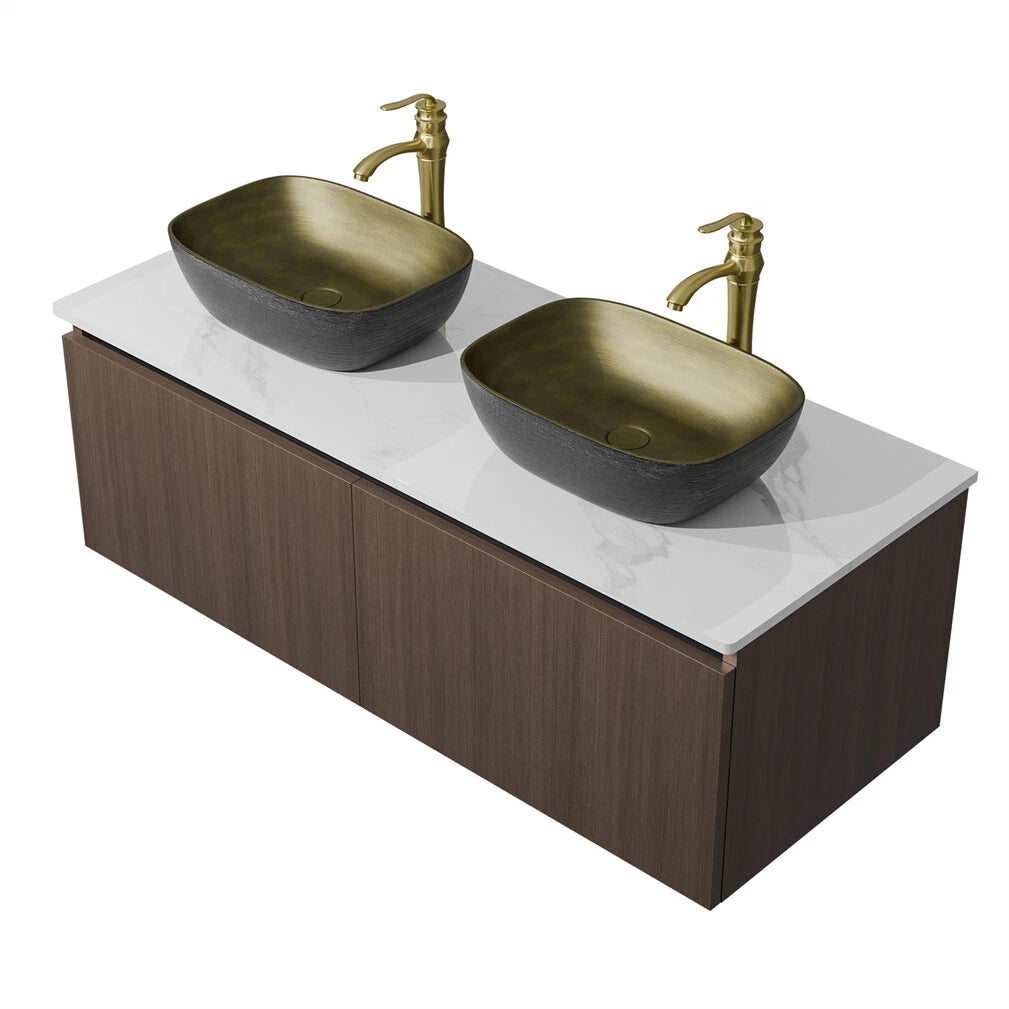 Bathroom Storage Cabinet Set with Sink & Faucet - 120cm with 2 basins