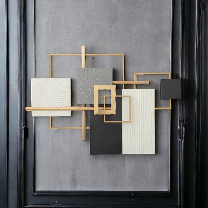 Multicolour 125cm Metal Wall Mirror with Unique Pattern Design for Modern Homes