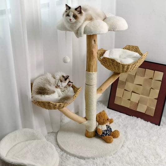 Minimalist Cat Tree Tower with Post