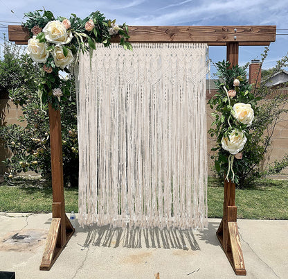 Large Macrame Door Curtain: Elegant Window Wall Hanging Tapestry for Wedding Backdrop decor
