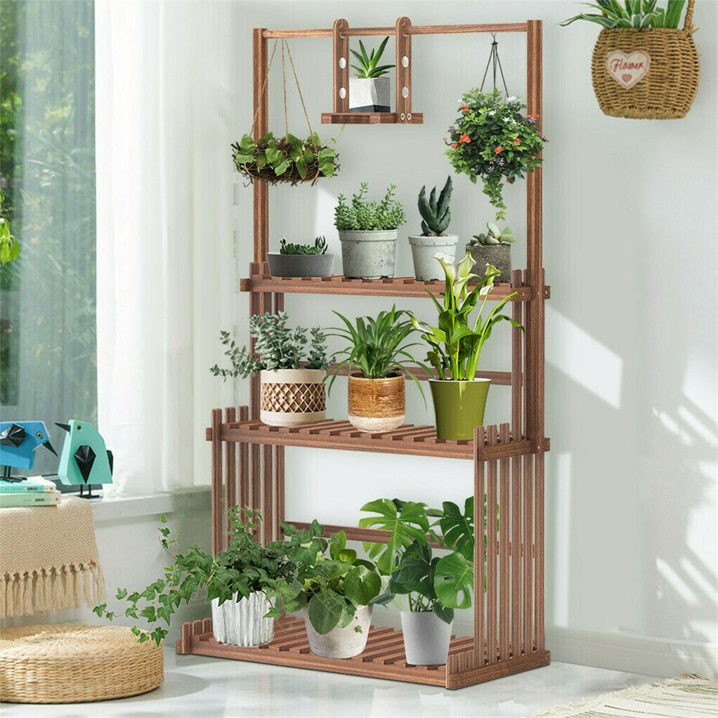 large-3-tier-hanging-wood-plant-stand-planter-shelves-flower-pot-organizer-rack