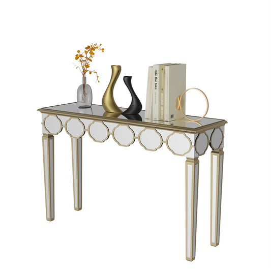 Shop now for a Gold Rim Glass Hallway Desk with AU delivery