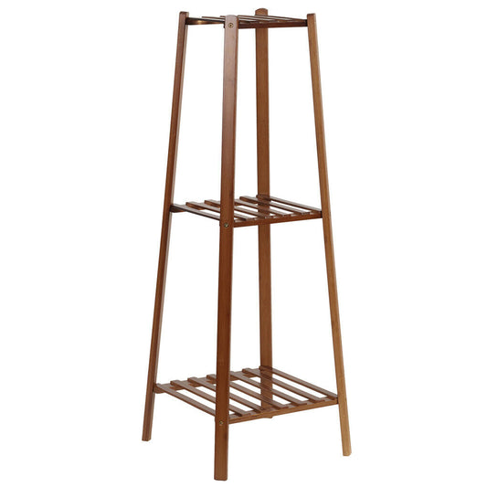 P&P 3Tier Corner Plant Stand Bamboo Tall Flowerpot Holder Shelves for Indoor Outdoor