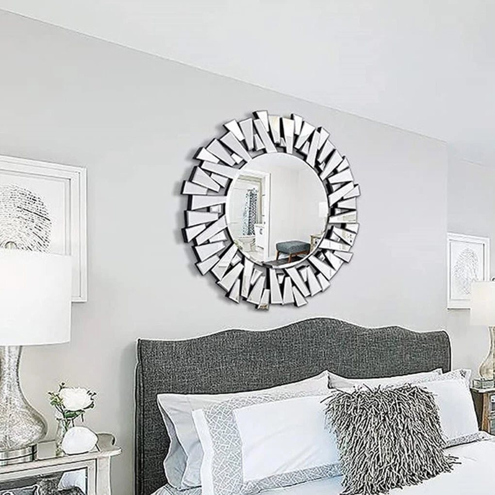 Large Decorative Round Mirror for Living Room