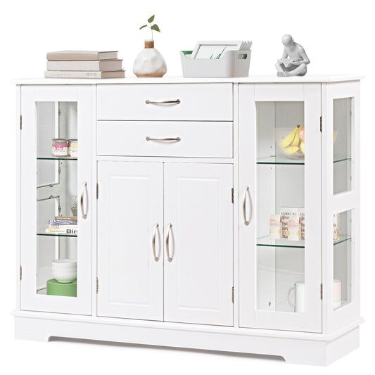 buffet-sideboard-storage-display-cabinet-cupboard-glass-doors-drawers