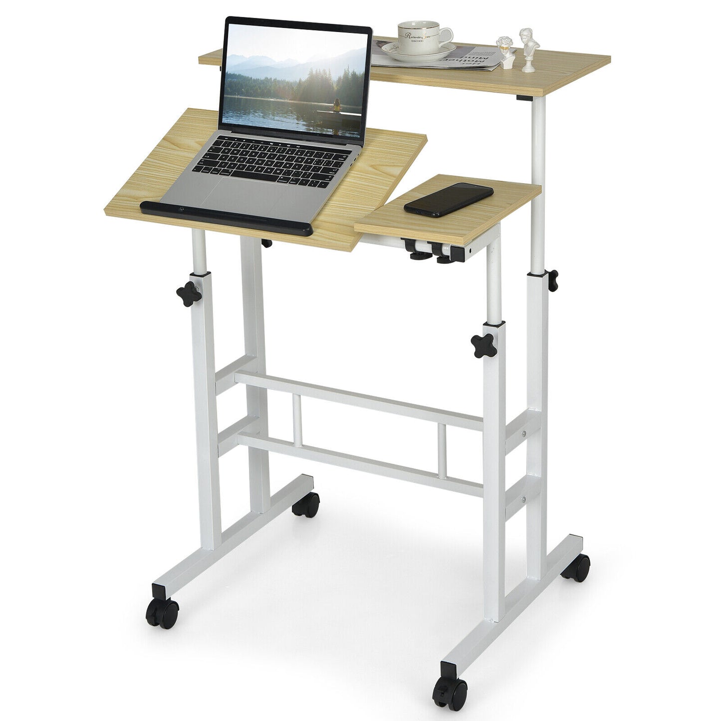 mobile-stand-up-desk-adjustable-computer-tilting-workstation-natural