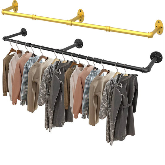 Space-Saving Garment Rack with Hanging Rail