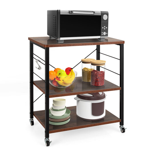 Shop 3-Tier Kitchen Rack – Microwave & Storage Cart AU
