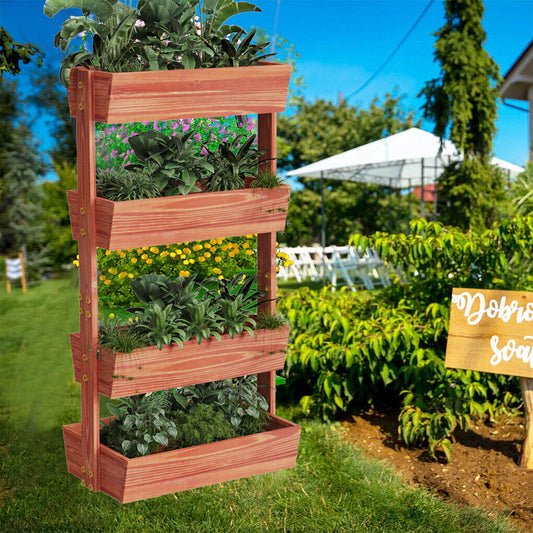 natural-solid-4tier-wooden-ladder-garden-bed-stand-extre-large-planter-fruit-box