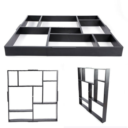 P&P 10Grids Garden Paving Brick Patio Concrete Slabs Maker Path Driveway Stone Mould