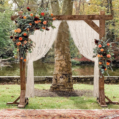 Large Macrame Door Curtain: Elegant Window Wall Hanging Tapestry for Wedding Backdrop decor