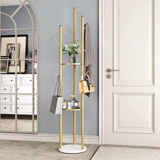 high-end-gold-coat-racks-freestanding-hall-coat-tree-hat-racks-with-marble-base