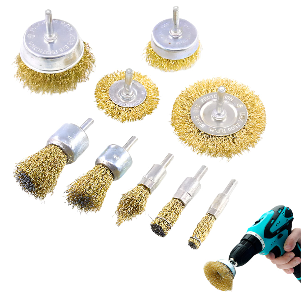 9x-wire-drill-brush-sets-brass-coated-wire-brush-f-rust-paint-removal-polishing
