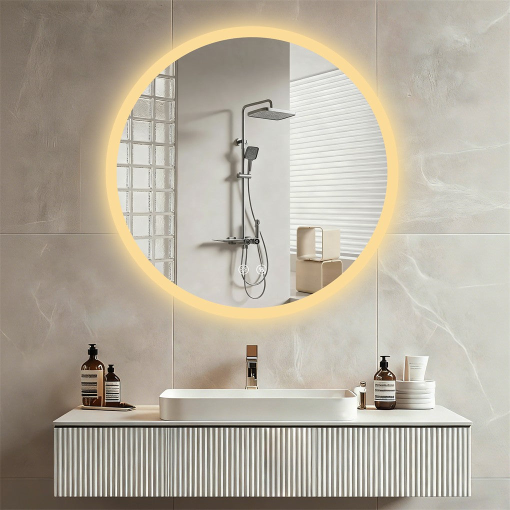 Modern Round Anti-Fog LED Vanity Mirror
