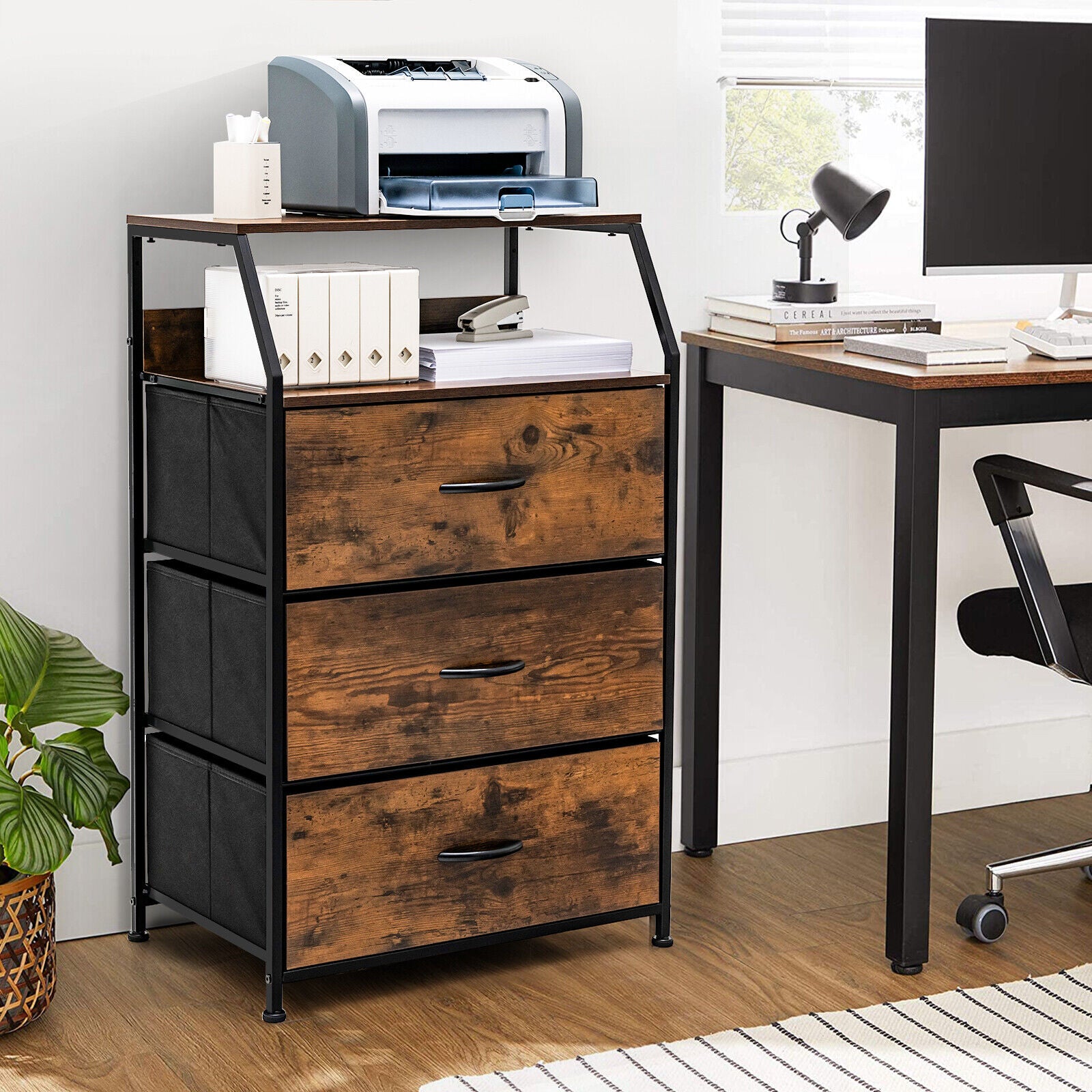 Buy 3-Chest of Drawers Dresser with 5-Tier Storage Cabinet