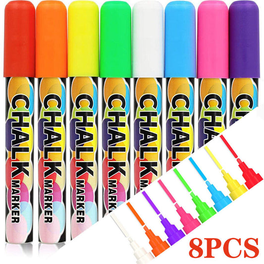 P&P Bold Chalk Markers Dual Tip Dry Erase Marker Pens Packs Non-Toxic Window Markers