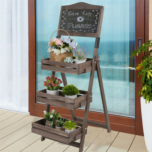 vintage-freestanding-wooden-chalkboard-easel-with-3-display-storage-shelves-rack