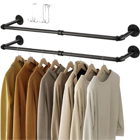 Shop Now – Wall Mounted Closet Rods (Set of 2)