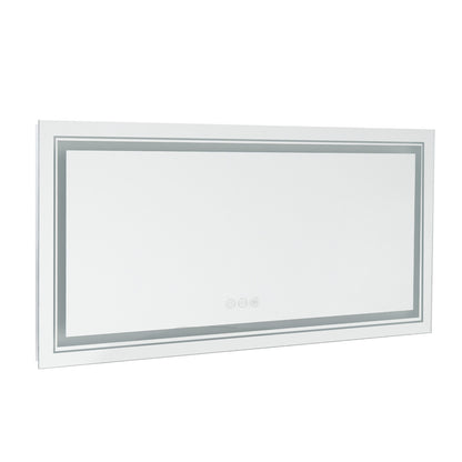 Oversize Dual Light Bathroom Mirror Super Anti Fog Makeup Dressing Mirror