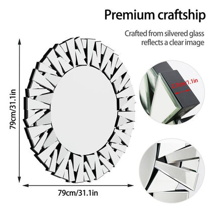 Elegant Silver Glass Decor Mirror