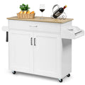 Kitchen Trolley Cart with Spice Rack & Drawer