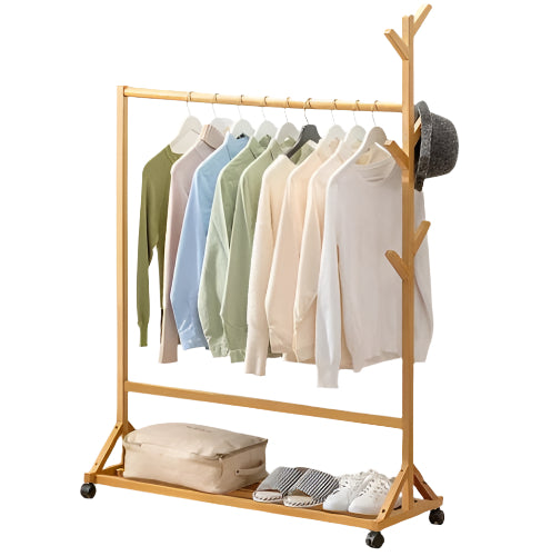 Buy Portable Bamboo Clothes Rack – Convenient Storage AU