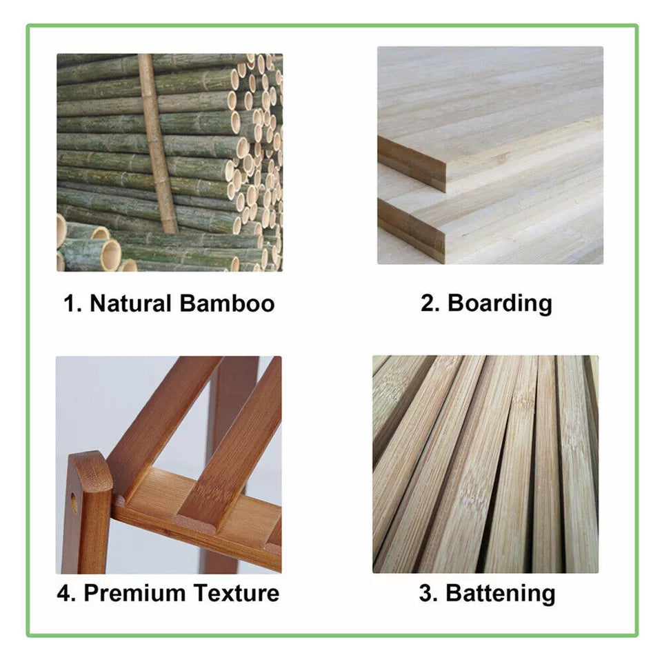 4-Tier Bamboo Plant Stand for Small Spaces
