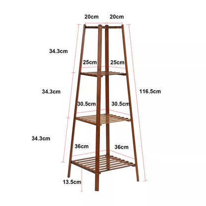 4-Tier Bamboo Plant Stand for Small Spaces