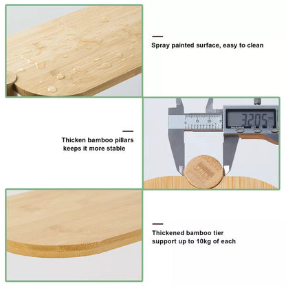 3-Tier Bamboo Plant Stand – Bonsai Holder
