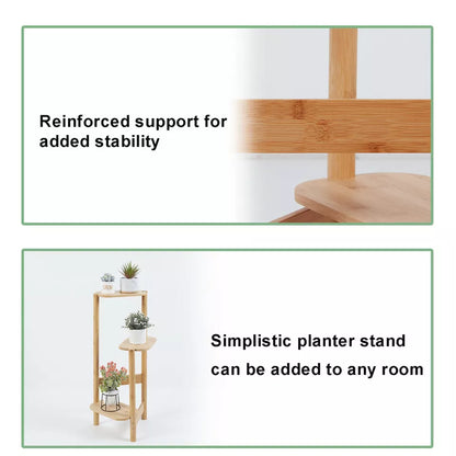 3-Tier Bamboo Plant Stand – Bonsai Holder