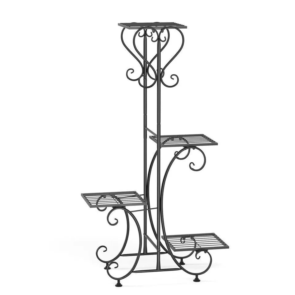 4-Tier Metal Plant Stand – Indoor/Outdoor Flower Display