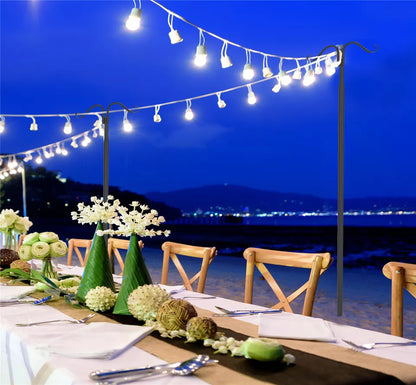 2Pcs Rustproof Outdoor Light & Garden Hook