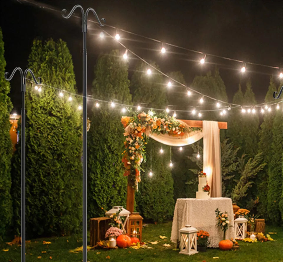 2Pcs Rustproof Outdoor Light & Garden Hook