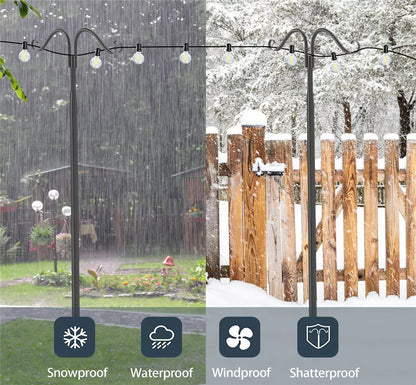 2Pcs Rustproof Outdoor Light & Garden Hook