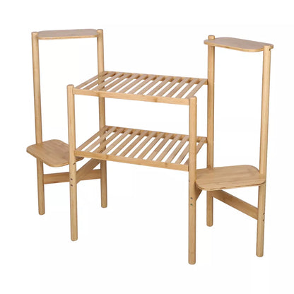 Modern 3-Tier Bamboo Corner Plant Stand