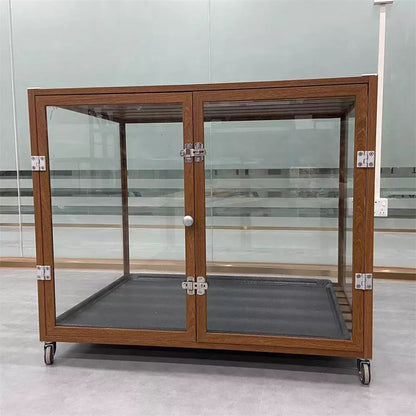 Ultra-Durable Transparent Dog Cage with Wheels