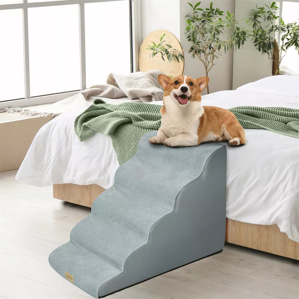 Curved Dog Ramp Stairs for Training & Bed