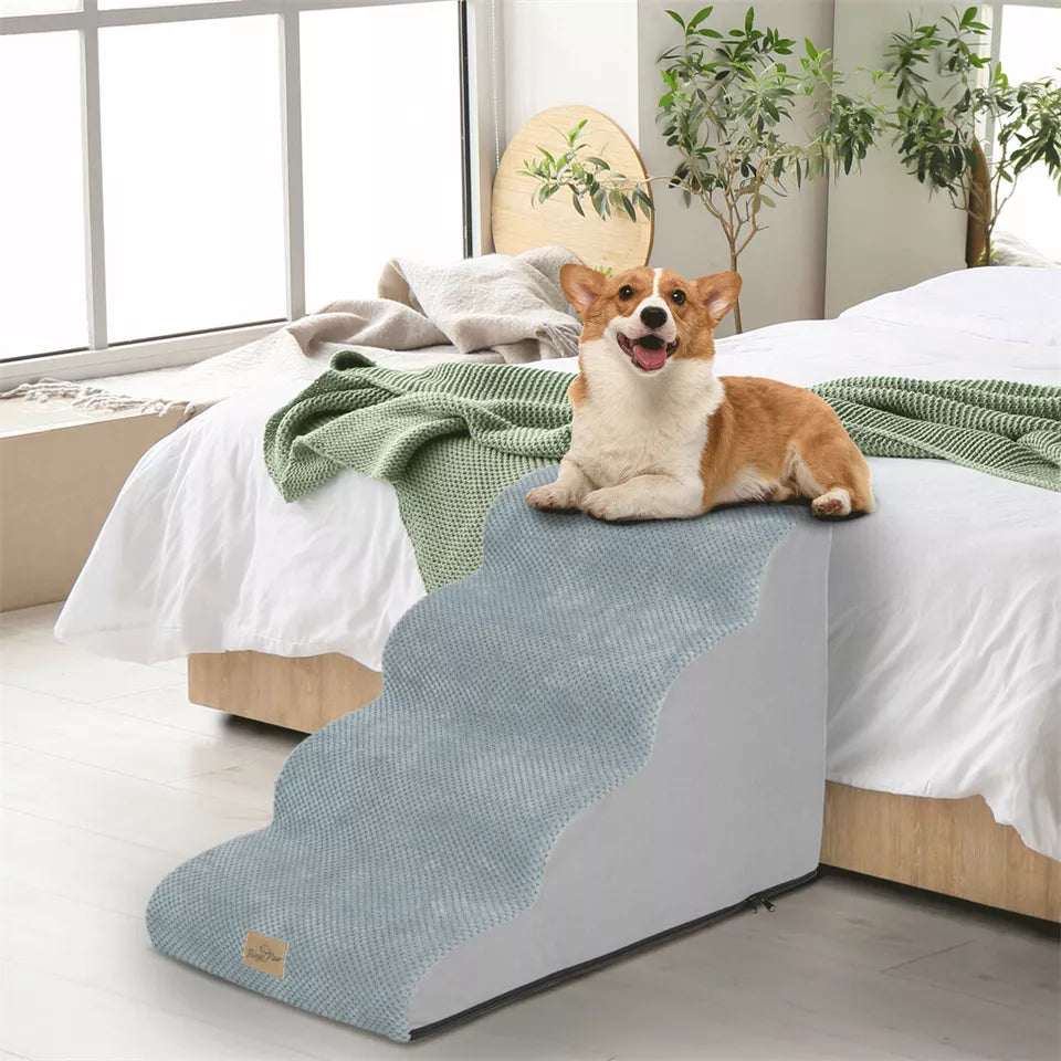 Curved Dog Ramp Stairs for Training & Bed