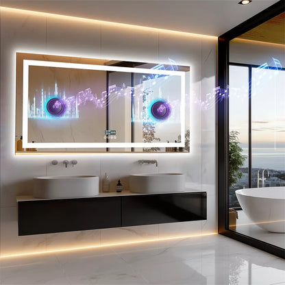 Dual light Bluetooth LED bathroom mirror Australia