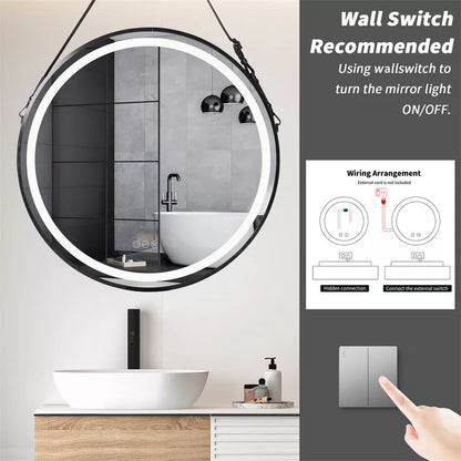 HD LED Bathroom Mirror with Anti-Fog & Adjustable Light