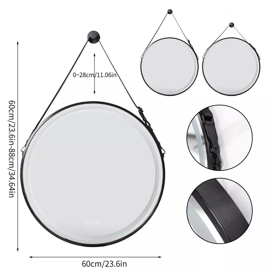 HD LED Bathroom Mirror with Anti-Fog & Adjustable Light