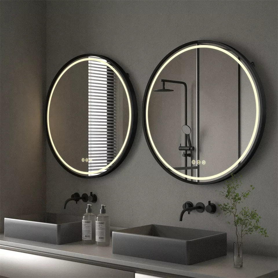 HD LED Bathroom Mirror with Anti-Fog & Adjustable Light